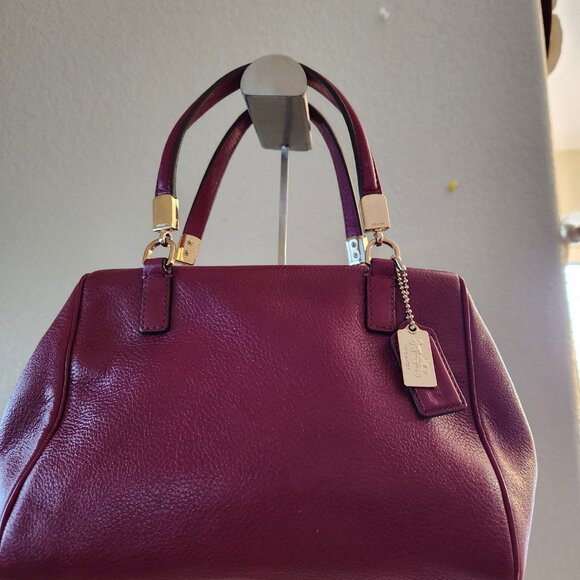 Euc Coach Madison Cranberry Leather Mini Shoulder Bag Handbag - Picture 2 of 15
